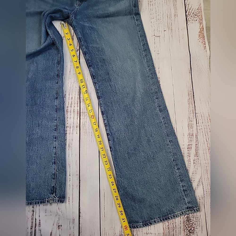 Citizens Of Humanity Annina High Rise Wide Leg Button Fly Jeans in Pinnacle 28 - Picture 4 of 11